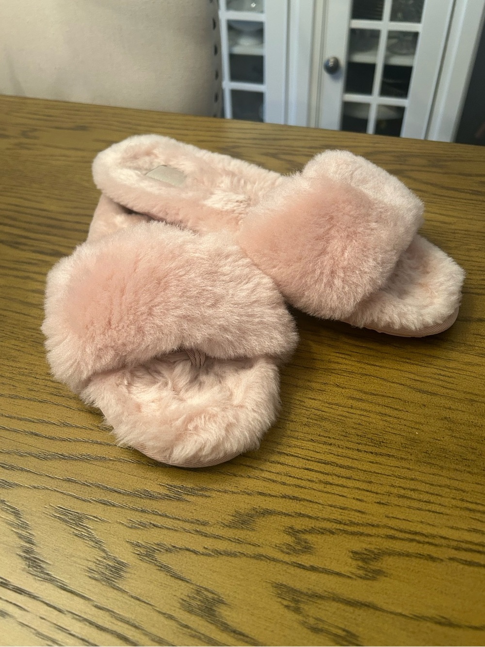UGG slide slippers.